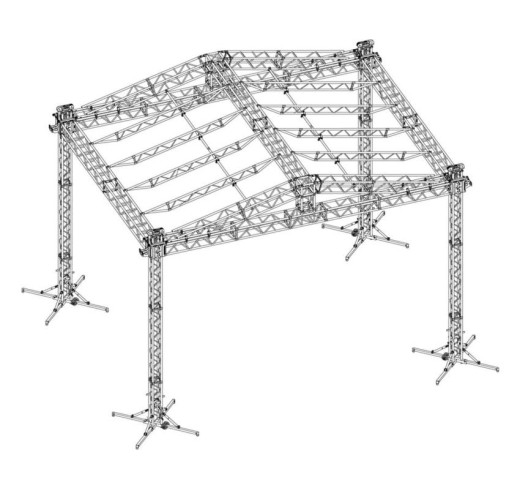 LITEC Truss Satteldach Bühne 8x6m